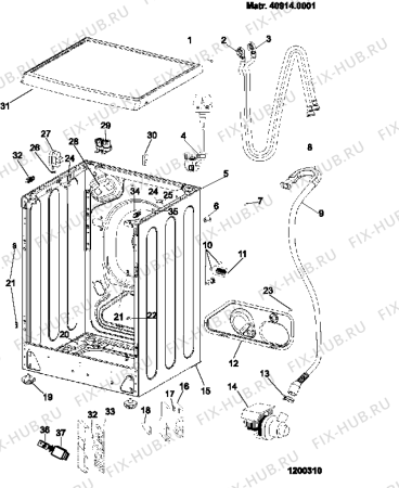 Схема №3 AVXXL149EX (F033726) с изображением Заслонка для стиральной машины Indesit C00262631
