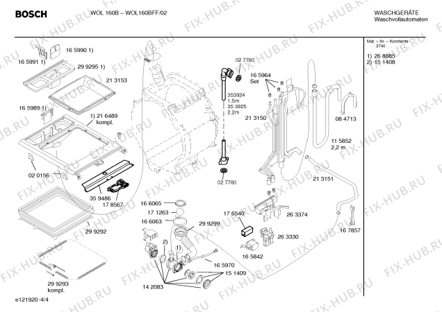 Схема №3 WOL160BFF WOL160B electronique с изображением Панель управления для стиральной машины Bosch 00362684
