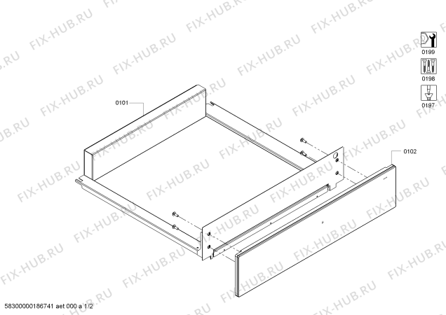 Схема №2 3AC149BC с изображением Инструкция по установке/монтажу для плиты (духовки) Bosch 00389921