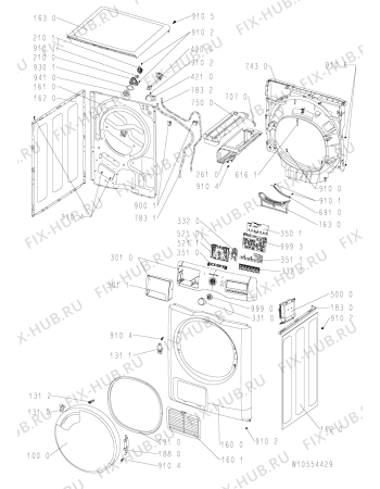 Схема №2 PURE 855 с изображением Модуль (плата) для стиралки Whirlpool 481010552217