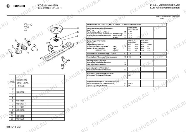 Взрыв-схема холодильника Bosch KGE2613CH - Схема узла 02