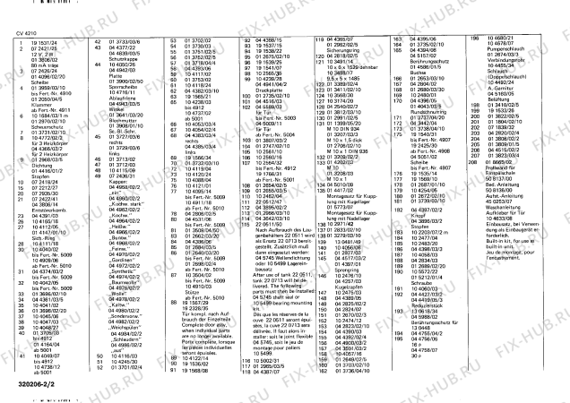 Взрыв-схема стиральной машины Constructa CV4210 GARANT CV 4210 - Схема узла 02