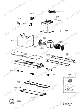 Схема №1 208343104405 с изображением Субмодуль для вентиляции Whirlpool 482000091493