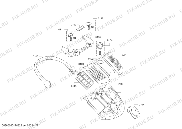 Схема №4 BGS61431 Roxx´x с изображением Панель для пылесоса Bosch 00653020