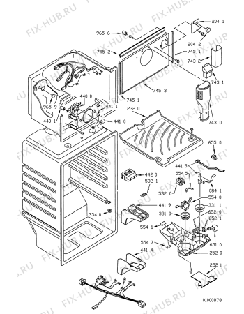 Взрыв-схема холодильника Whirlpool ART 718 - Схема узла