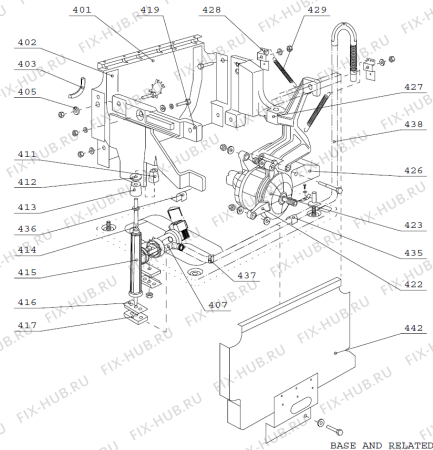 Взрыв-схема стиральной машины Gorenje Compact W402 W402C01A RU   -White 4_5 kg (900002890, W402C01A) - Схема узла 04