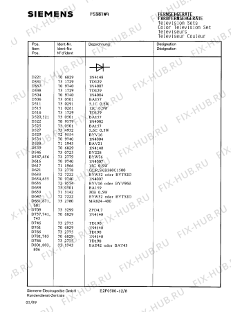 Взрыв-схема телевизора Siemens FS981W4 - Схема узла 09