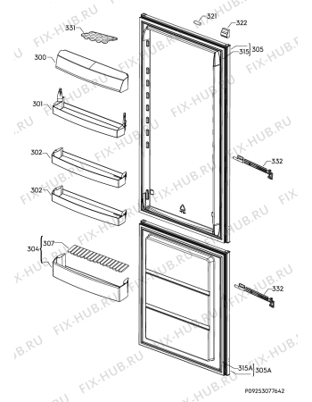 Взрыв-схема холодильника Zanussi ZBB28665SA - Схема узла Door