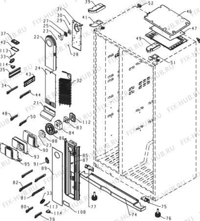 Схема №1 NRS918BCBG (415641, HC698WEN) с изображением Опора для холодильника Gorenje 313167