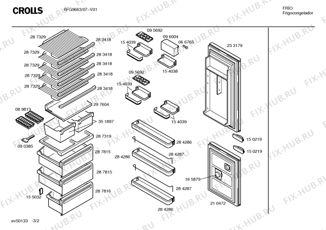 Схема №3 KGS3830IE с изображением Мотор вентилятора для холодильной камеры Bosch 00263389