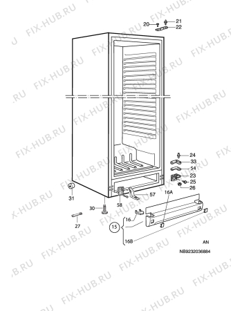 Взрыв-схема холодильника Husqvarna Electrolux QR2019W - Схема узла C10 Cabinet