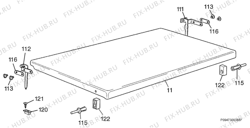 Взрыв-схема комплектующей Zanussi Z9050WG - Схема узла Section 1