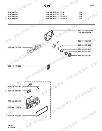 Взрыв-схема посудомоечной машины Arthurmartinelux ASF649-W - Схема узла Electrical equipment