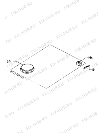 Взрыв-схема плиты (духовки) Zanussi PI31GT - Схема узла Electrical cooking plates