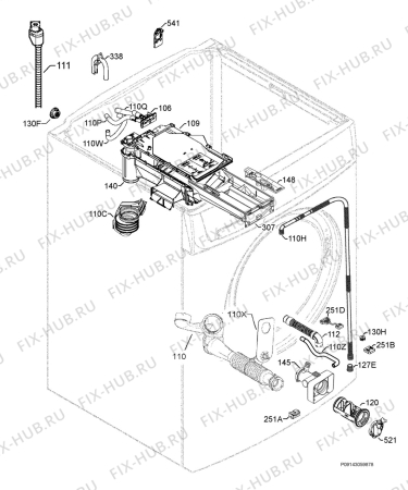 Взрыв-схема стиральной машины Electrolux EWW127470W - Схема узла Hydraulic System 272