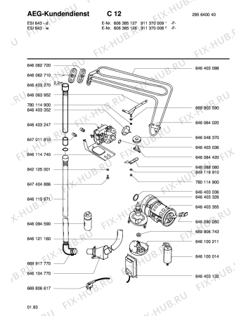 Взрыв-схема посудомоечной машины Electrolux ESI643-D - Схема узла Section4