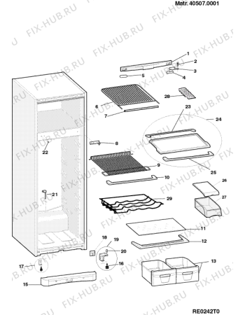 Взрыв-схема холодильника Indesit TA5UK (F033776) - Схема узла