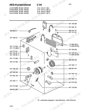 Взрыв-схема стиральной машины Aeg LTH36600F - Схема узла Section3