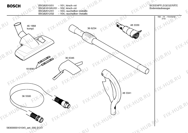 Схема №3 BSG82012 ergomaxx silver edition 2000W с изображением Решетка для мини-пылесоса Bosch 00432862