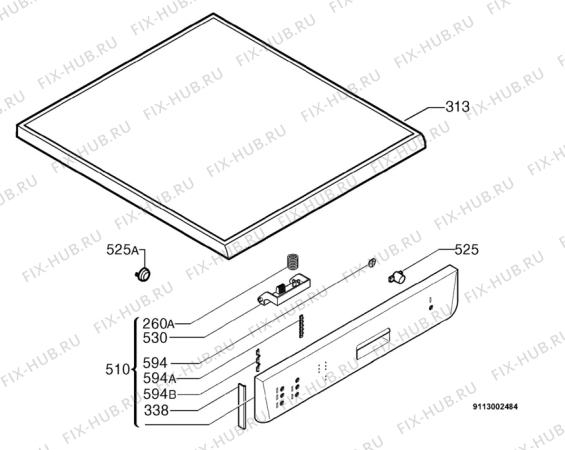 Схема №6 FOPTIMAAA с изображением Блок управления для посудомойки Aeg 1528245408