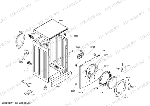 Схема №4 WFL2451GR Maxx WFL 2451 с изображением Панель управления для стиралки Bosch 00446609