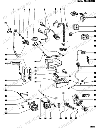 Схема №4 WD2000SUSA (F028281) с изображением Электролиния для стиралки Indesit C00090933