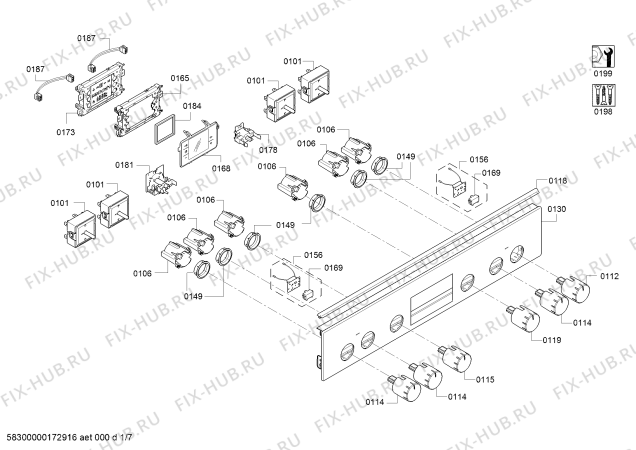 Схема №6 HCE853921F с изображением Стеклокерамика для электропечи Bosch 00685082