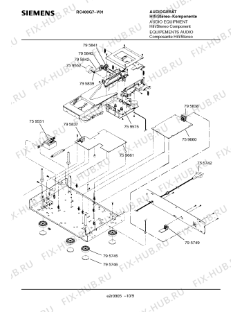 Схема №9 RC400G7 с изображением Лентопротяжный механизм для телевизора Siemens 00759575