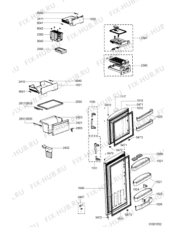 Взрыв-схема холодильника Ikea CFS 700 S 800.946.84 - Схема узла