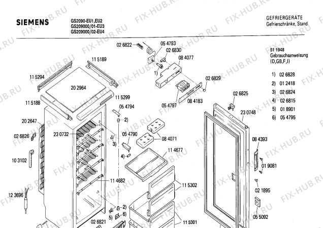 Схема №2 GS20S01 с изображением Дверь для холодильника Siemens 00230748