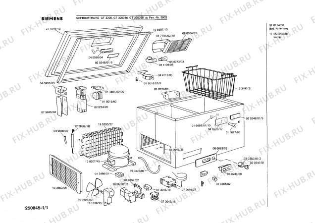 Схема №1 GS314616 с изображением Переключатель для холодильника Siemens 00050238