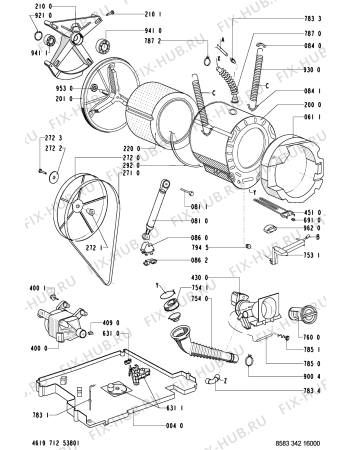 Схема №2 WA 4352/1-CH с изображением Микропереключатель для стиралки Whirlpool 481228218735