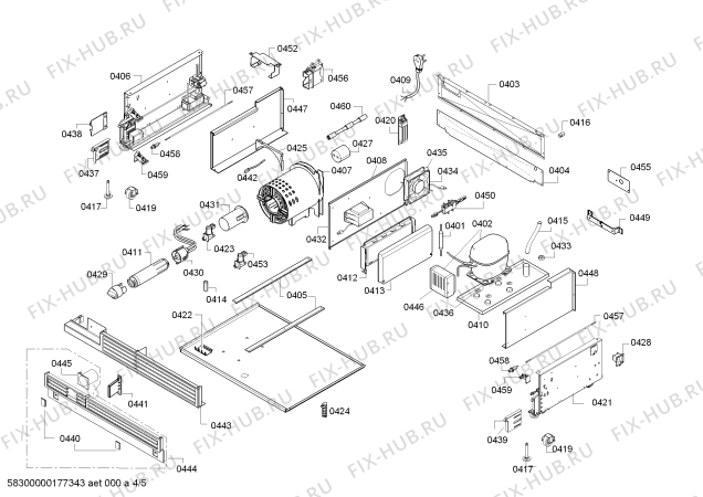 Схема №5 FIN30MIIL1 F 1811 VI с изображением Крепеж для холодильника Bosch 00713427