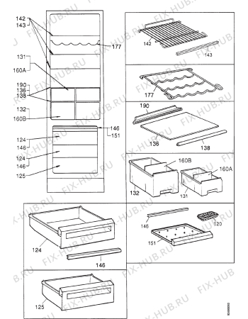 Взрыв-схема холодильника Electrolux ER9003B - Схема узла Section 2