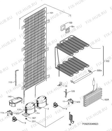 Взрыв-схема холодильника Kuppersbusch IKEF3081Z3 - Схема узла Cooling system 017