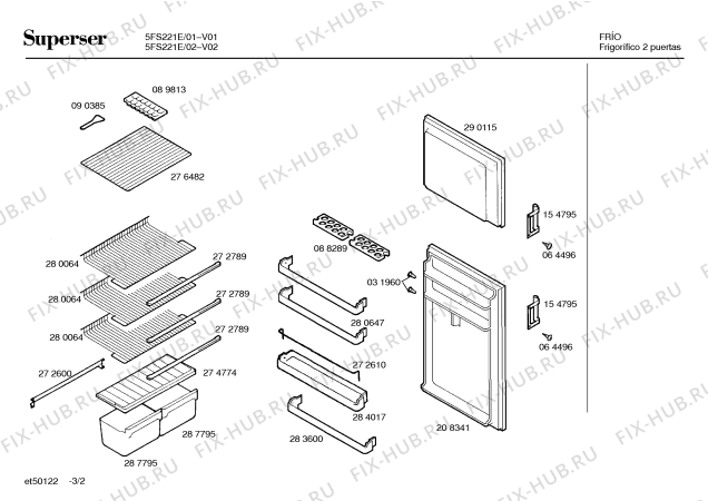 Схема №3 4FS322E с изображением Дверь для холодильной камеры Bosch 00208341