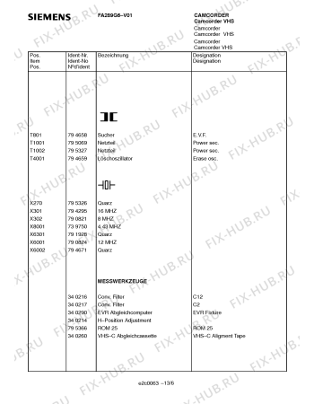 Схема №10 FA289G6 с изображением Модуль для видеоэлектроники Siemens 00794618