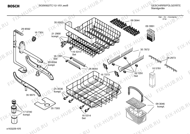 Схема №5 SGI6915TC с изображением Инструкция по эксплуатации для посудомоечной машины Bosch 00528098