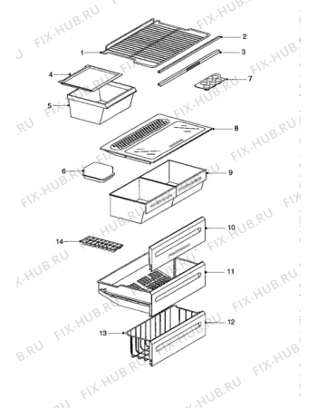 Взрыв-схема холодильника Zanussi ZFC56/46 - Схема узла Furniture