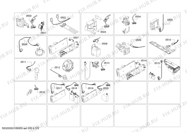 Взрыв-схема стиральной машины Siemens WM16S442FG varioPerfect iQ700 8kg - Схема узла 05