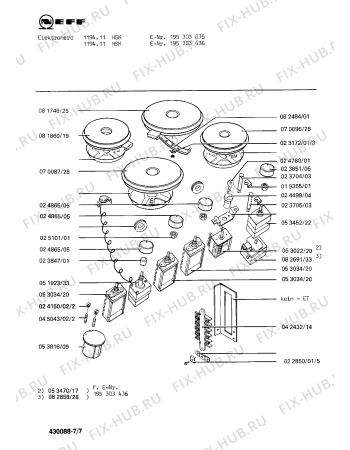 Взрыв-схема плиты (духовки) Neff 195303035 1194.11HSK - Схема узла 07