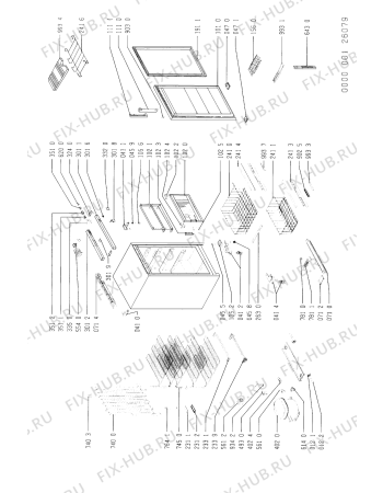 Схема №1 071/641 с изображением Проводка для холодильника Whirlpool 481946279262