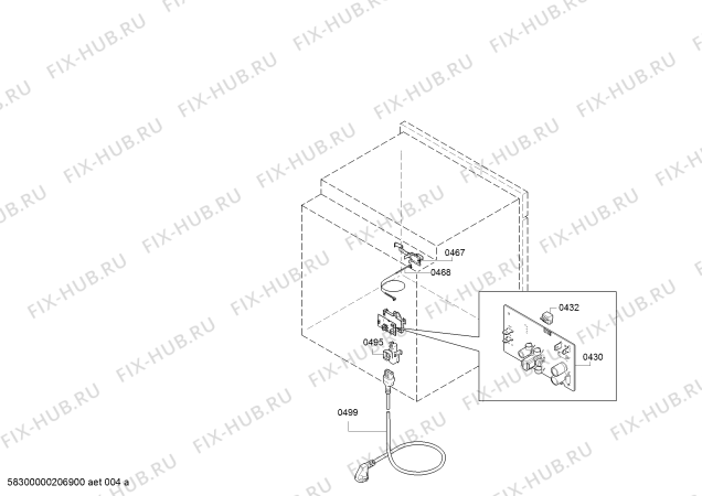 Взрыв-схема плиты (духовки) Bosch HBT457UB0 - Схема узла 04