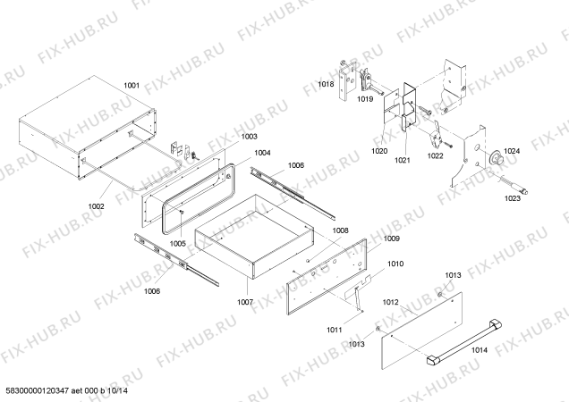 Схема №13 SEMW302BB с изображением Выдвижной ящик для духового шкафа Bosch 00242014