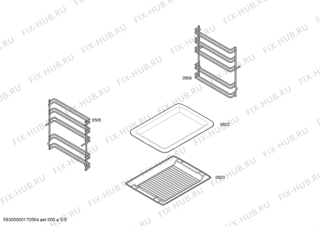 Взрыв-схема плиты (духовки) Balay 3HE503NM H.BA.NP.LK/.PV.ENTRY.ML/.N.ME_TI// - Схема узла 05