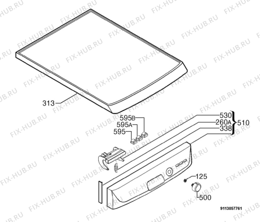 Взрыв-схема посудомоечной машины Electrolux ESF45030X - Схема узла Command panel 037