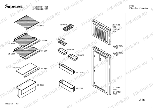 Схема №3 3FS2510 с изображением Инструкция по эксплуатации для холодильной камеры Bosch 00522586