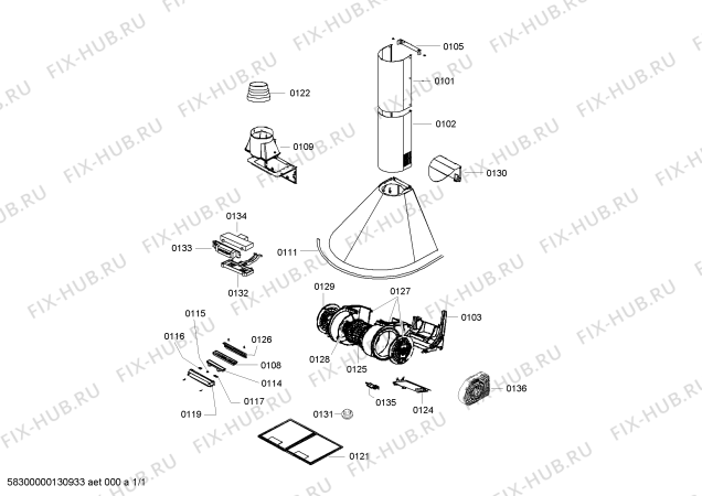 Схема №1 DKE605ABR с изображением Крышка для вентиляции Bosch 00645747