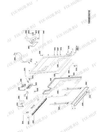 Схема №2 ADG 343 WH с изображением Ручка регулировки (кнопка) для посудомоечной машины Whirlpool 481241028725