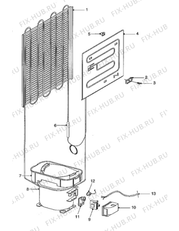 Взрыв-схема холодильника Electrolux RF410G - Схема узла Cooling system 017